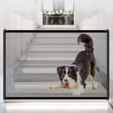Portable Mesh Gate Pet Gate Security Fence Guard for Stairs Doors Large