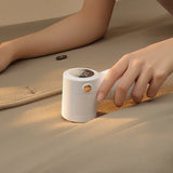 Portable Electric Lint Shaver for Clothes with Digital Display White