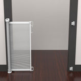 Retractable Safety Fence Mesh Stairs Gate Pets Barrier for Dog Cat Baby White