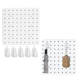 2Pcs Pegboard Panel Wall Mount Wall Storage Organizer Peg Board