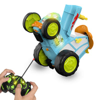 Wireless Remote Control Toy Car Dancing Stunt Car Crazy Jumping Car Blue