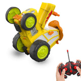Wireless Remote Control Toy Car Dancing Stunt Car Crazy Jumping Car Yellow
