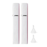 2pcs 12ml Portable Perfume Spray Bottles Travel Perfume Atomizer Bottle Empty Bottles with 2pcs Funnel Silver
