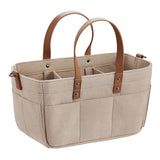 Foldable Travel Baby Diaper Caddy Organizer Portable Nappy Storage Bag Beige