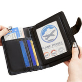 RFID Blocking Card Holder Travel Wallet for Women Men Black