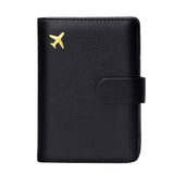 RFID Blocking Card Holder Travel Wallet for Women Men Black