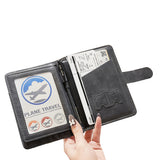 RFID Blocking Card Holder Travel Wallet for Women Men Gray