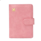 RFID Blocking Card Holder Travel Wallet for Women Men Pink