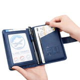 RFID Blocking Card Holder Travel Wallet for Women Men Royal Blue