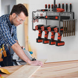3 Layers Power Drill Tool Holder Wall Mounted Tool Storage Rack