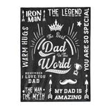 Flannel Blanket Dad Blanket from Daughter or Son Father's Day Birthday Gifts Black