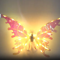 Electric Fairy Wings Cosplay Butterfly Wings with LED Light for Kids and Adult Girls