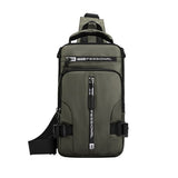 Multifunctional Mens Anti-Theft Sling Bag Backpack Shoulder Crossbody Bag Green