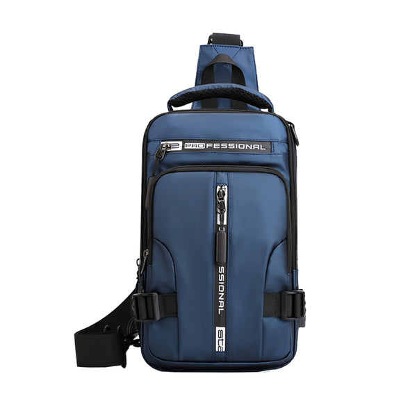 Men's Anti-theft Sling Bag Cross-body Bag Chest Bag Messenger Backpack Blue