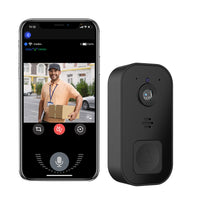 Wireless WiFi Camera Doorbell Intelligent Visual Doorbell Night Vision DoorBell with Dingdong Machine Black