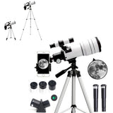 150X Magnification Telescope Kit for Beginners – 70mm Aperture with Tripod and Smartphone Holder