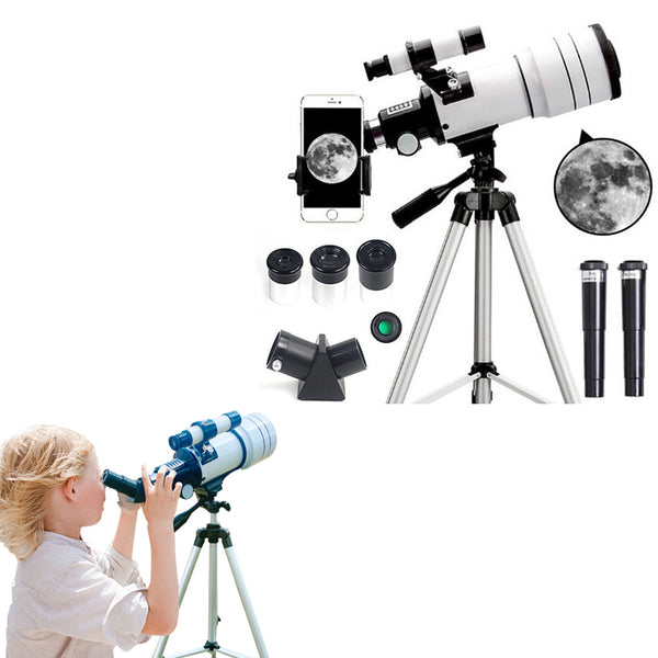 Astronomical Telescope Set with Adjustable Tripod and Phone Holder for Astronomy Beginners