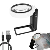 6X 25X Reading Magnifying Glass Handheld Standing Illuminated Magnifier