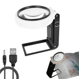 3.5X 25X Reading Magnifying Glass Handheld Standing Illuminated Magnifier