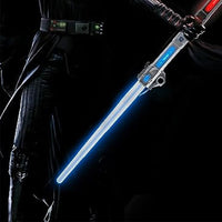 Retractable LED Light Up Laser Sword Light Up Saber with FX Sound Silver