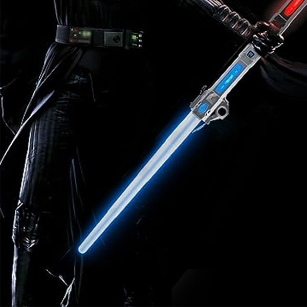 Retractable LED Light Up Laser Sword Light Up Saber with FX Sound Silver