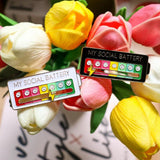 2 Pcs Mood Expression Lapel Pins Adjustable Emotion Badge Pins with Sliding Indicator Style 1
