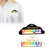 2 Pcs Mood Expression Lapel Pins Adjustable Emotion Badge Pins with Sliding Indicator Style 2