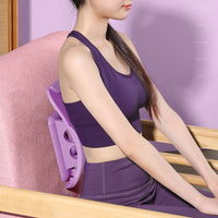 2 in 1 Neck and Back Stretcher Neck Cracker Back Lumbar Massager Purple