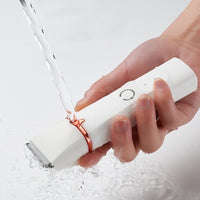 Portable Electric Bikini Trimmer Hair Removal Razor Body Shaver for Women White