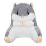 Backrest Reading Rest Pillow Neck Lumbar Support Chair Cushion with Arms for Teens Grey