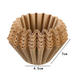 50Pcs Coffee Filters Cup Replacement Disposable Basket Coffee Filters Paper for Drip Coffee Maker Brown