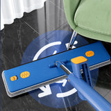 360-Degree Self Wringing Mop Rotating Flat Cleaning Mop with Folding Bucket