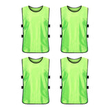 4Pcs Scrimmage Training Vest Team Sports Games Practice Jersey Green
