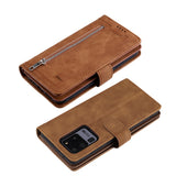 For iPhone 15 Series Case PU Leather iPhone Wallet Flip Cover Brown