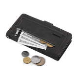 For iPhone 15 Series Case PU Leather iPhone Wallet Flip Cover Black