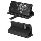For iPhone 15 Series Case PU Leather iPhone Wallet Flip Cover Black