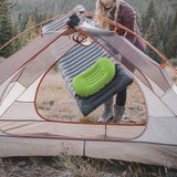 Portable Inflatable Pillow Outdoor Camping Travel Air Neck Pillow Hiking Pillow Green