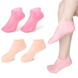 2 Pairs of Reusable Silicone Moisturising Socks Washable Foot Socks