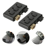 2Pcs 3-in-1 Golf Club Brush Head Brush Retractable Three-hole Groove Cleaning Brush