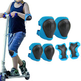 Protective Gear Set Knee Pads Elbow Pads Wrist Guards for Skating Cycling Skateboarding Climbing Blue