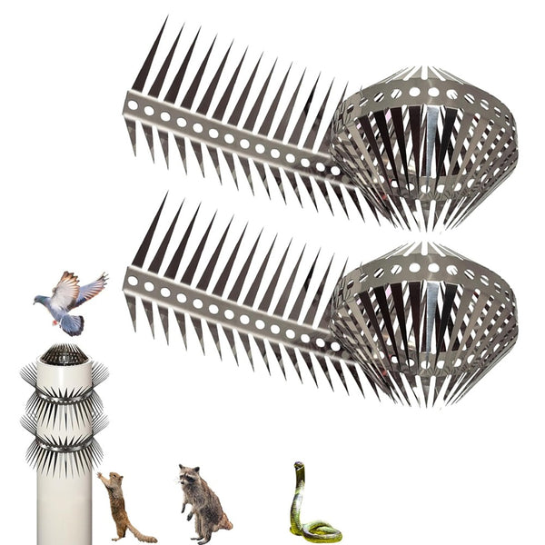 2PCS 1-Meter Bird Spikes for Outdoor Use – Anti-Climbing Animal Protection for Garden, Fence, and Wall