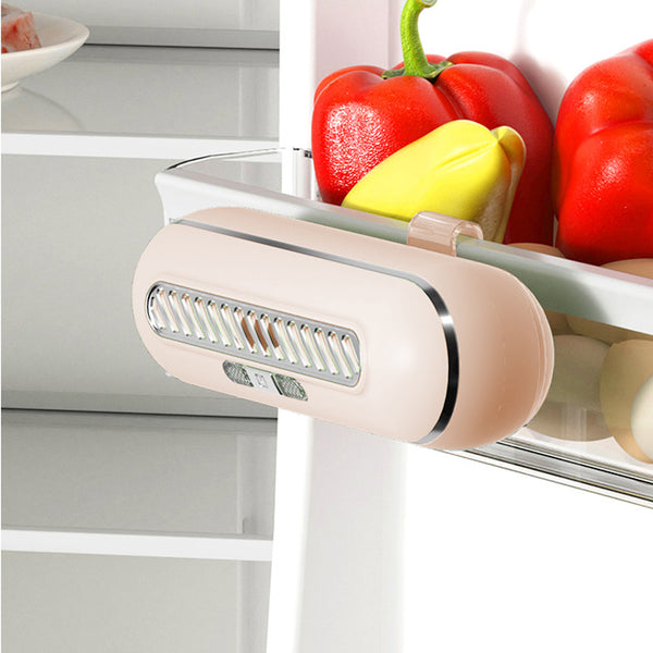Refrigerator Deodorizer Fridge Air Purifier Rechargeable Odor Eliminator for Fridge Shoe Cabinet Closet Pink