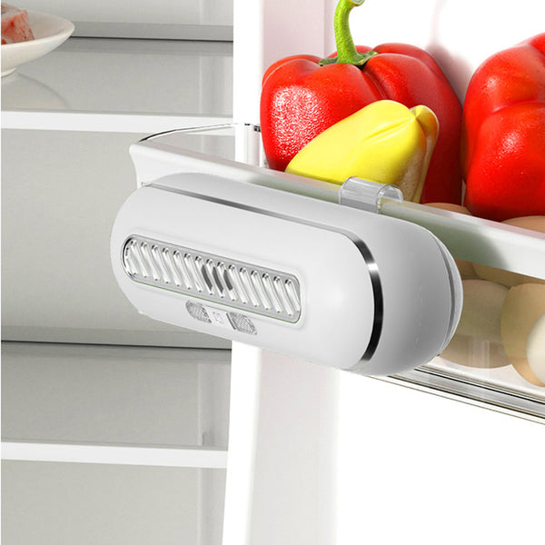 Refrigerator Deodorizer Fridge Air Purifier Rechargeable Odor Eliminator for Fridge Shoe Cabinet Closet White