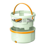 360-Degree Rotating Self Wringing Mop and Bucket Set Spin Mop with Separate Compartments Bucket Style 2