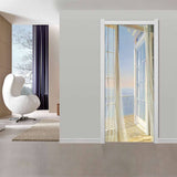 Self-adhesive Door Sticker Peel and Stick Door Mural PVC Door Wallpaper Multicolor
