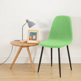 Set of 2Pcs Stretch Shell Dining Chair Covers Accent Seat Protector Slipcovers Green