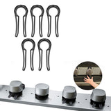 Set of 5Pcs Gas Stove Knob Locks Baby Proof Oven Knob Safety Covers