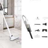 3-in-1 Handheld Stick Vacuum Cleaner Cordless Upright Vacuum Mop with Mite Removal Function White