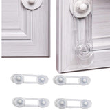8Pcs Proofing Security Lock Self-Adhesive Cabinet Door Security Locks