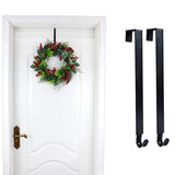 2Pcs Adjustable Wreath Hanger Over The Door Wreath Hook Hanger for Christmas Wreath Decoration